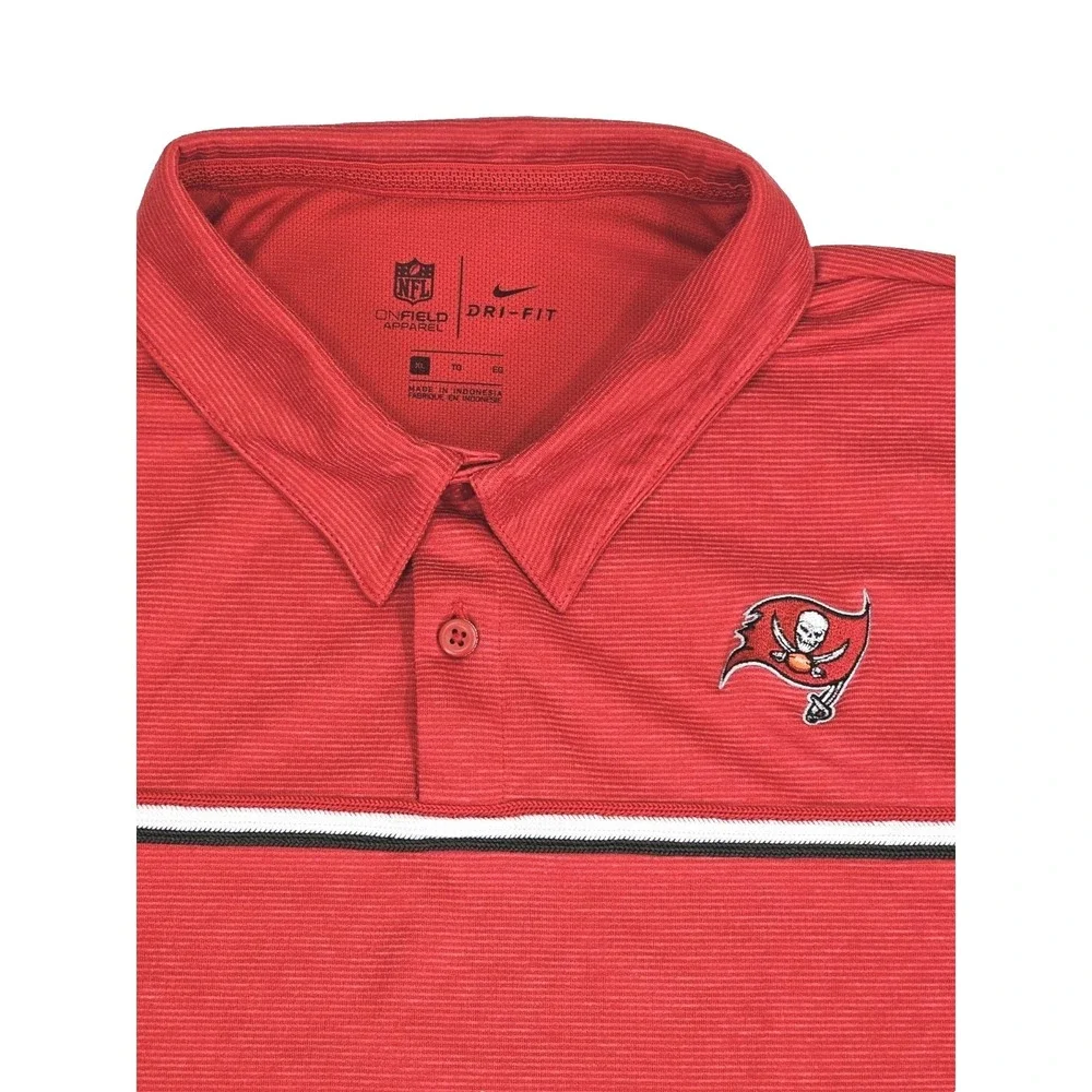 Nike Tampa Bay Buccaneers Dri-Fit On Field Color Dry Polo Shirt Red Men's XL